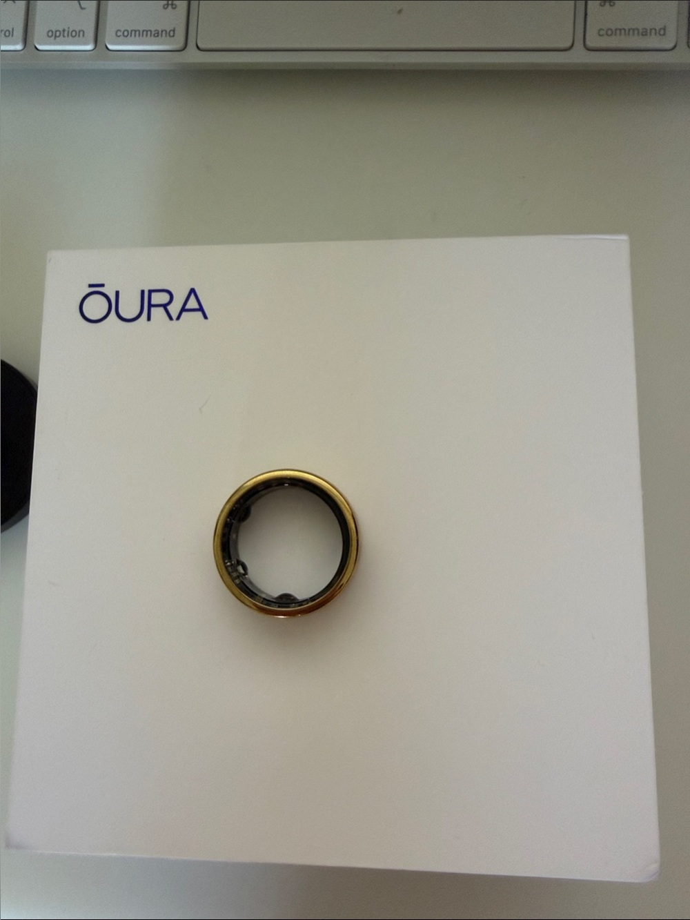 Oura Gen 3 Ring Gold with charger